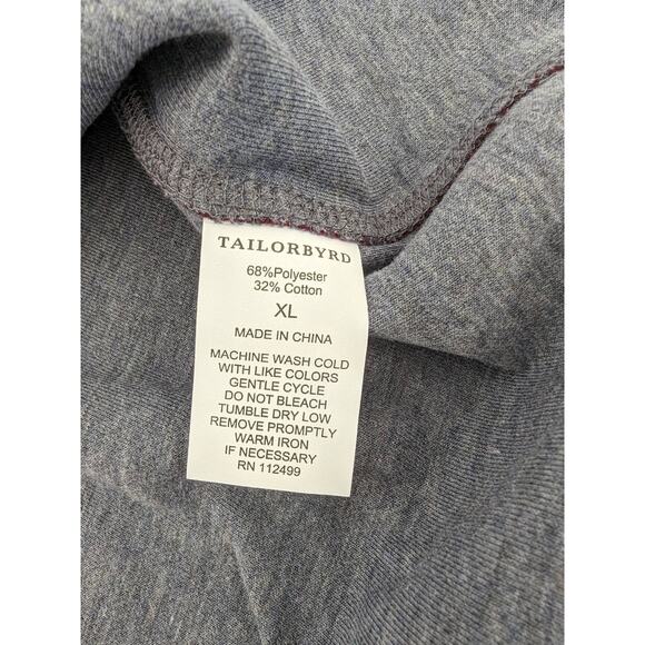 Tailor Byrd Reversible Pullover Sweatshirt Size XL Burgundy 1/4 Zip Mock Neck - Picture 6 of 8